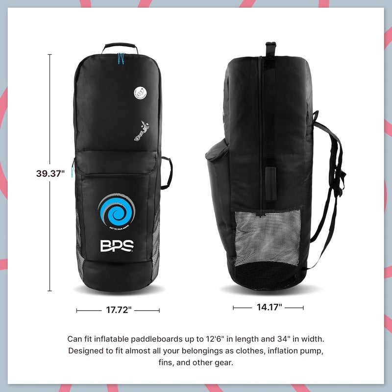 BPS New Zealand Premium Inflatable Paddle Board Bag, ISUP Kayak Bag Travel Backpack Large Capacity Storage Made from Recycled Plastics - Image 2